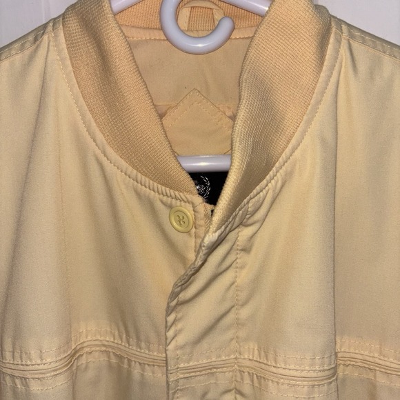 VTG Aberdeen Men's Bomber Jacket Yellow Sz  Large Members Only‎  Style - Picture 4 of 5